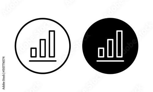 Growing graph Icon vector illustration. Chart sign and symbol. diagram icon