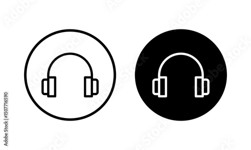 Headphone icon vector illustration. Headphone sign and symbol