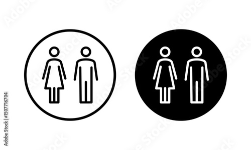Man and woman icon vector illustration. male and female sign and symbol. Girls and boys
