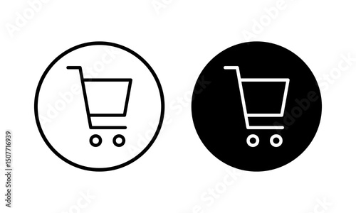 Shopping icon vector illustration. Shopping cart sign and symbol. Trolley icon