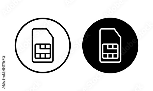 Sim card icon vector illustration. dual sim card sign and symbol