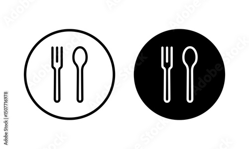 spoon and fork icon vector illustration. spoon, fork and knife icon vector. restaurant sign and symbol