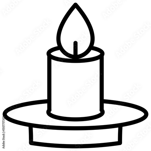 Serene Candle Icon