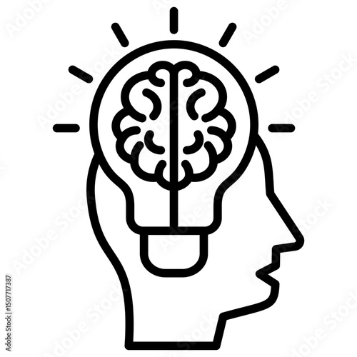 Inspired Lightbulb Icon