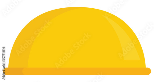 Gold cloche vector icon illustration isolated on white background.