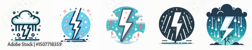 vector of a lightning