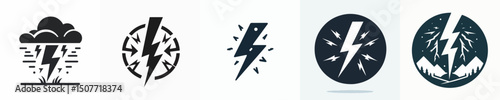 vector silhouette of a lightning