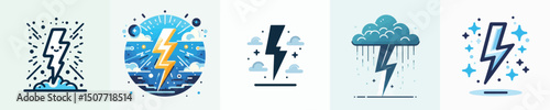 vector of a lightning