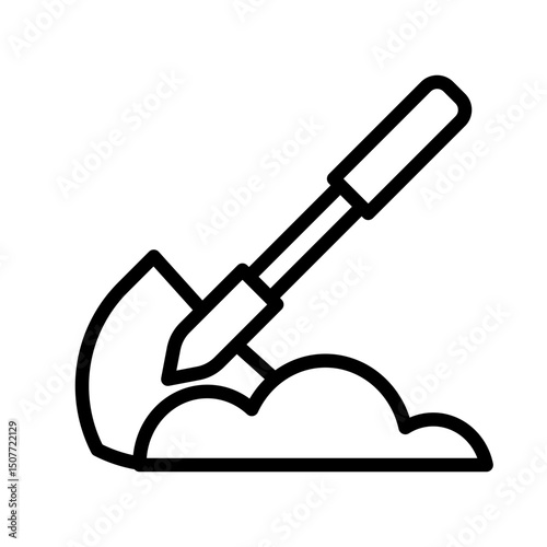 Shovel icon design template SVG
