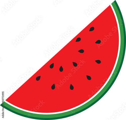 watermelon slice isolated on white