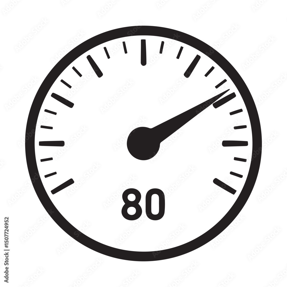 Speedometer icon or speedometer Vector black silhouette. with white background Speedometer icon or speedometer Vector black silhouette. with white background