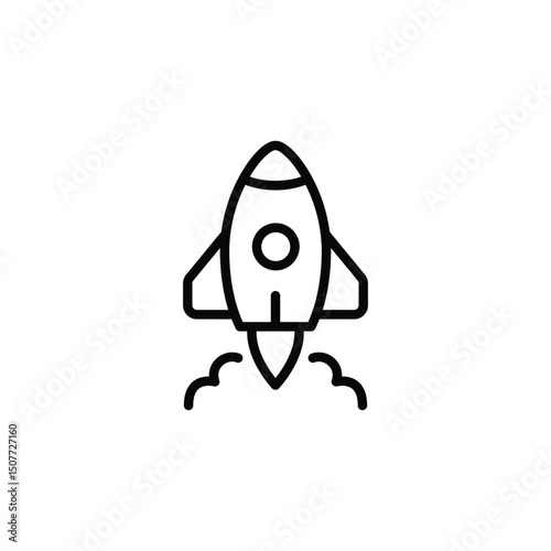 Rocket icon. Space ship vector icon. in line style design on white background. vector illustration