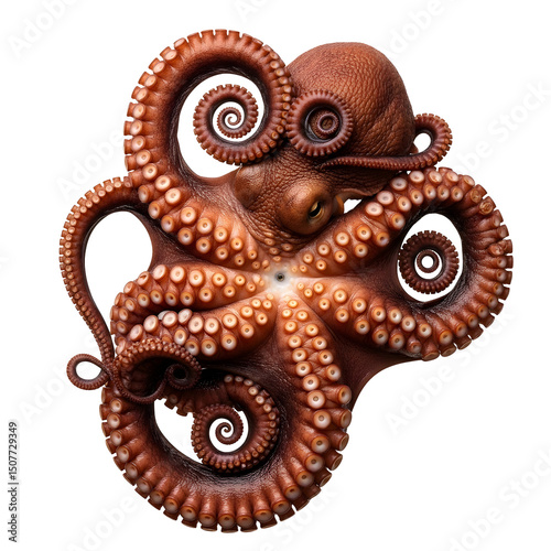 Detailed Octopus Tentacles Suckers Marine Cephalopod Intelligent Invertebrate