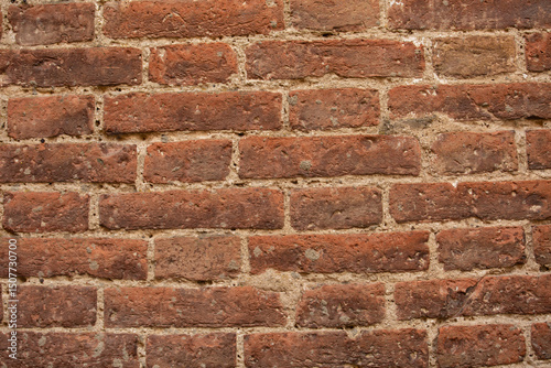 Old orange brick wall background