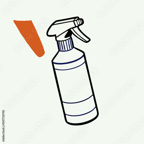 Cleaning Spray Bottle Illustration, Home Cleaning Supplies