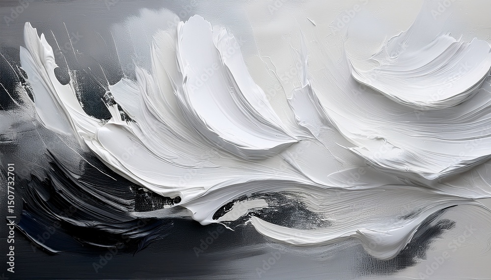 Obraz premium abstract painting with white paint strokes
