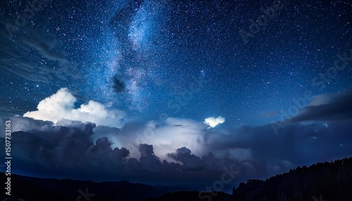 night sky with clouds