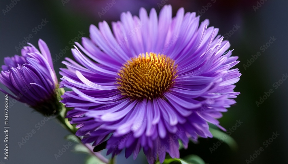 Fototapeta premium zbliżenie astra liliowego, wieloletniego