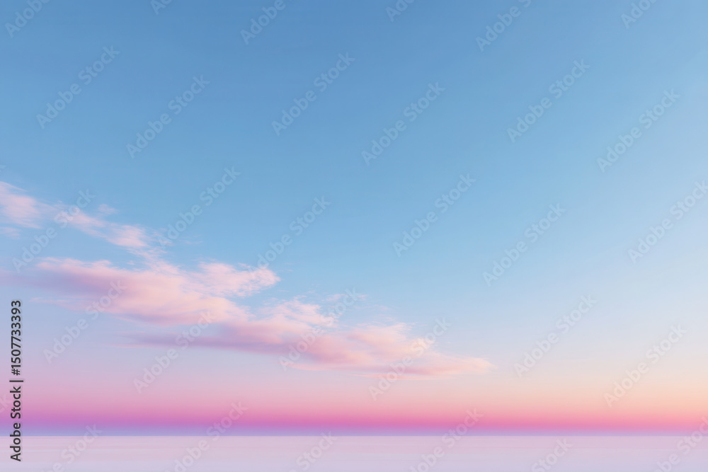 Obraz premium serene sky gradient featuring soft shades of blue pink and violet