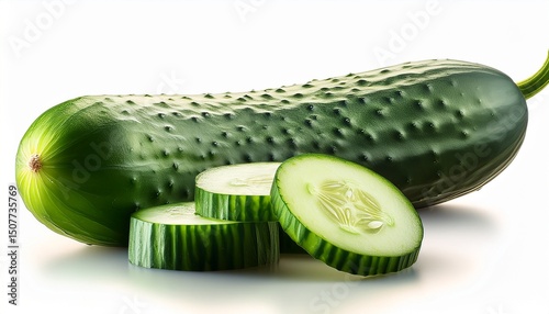 whole and slices cucumber