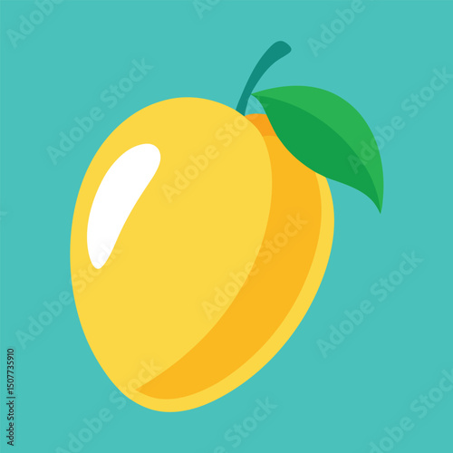 Kitt mango vector illustration of an orange fruit