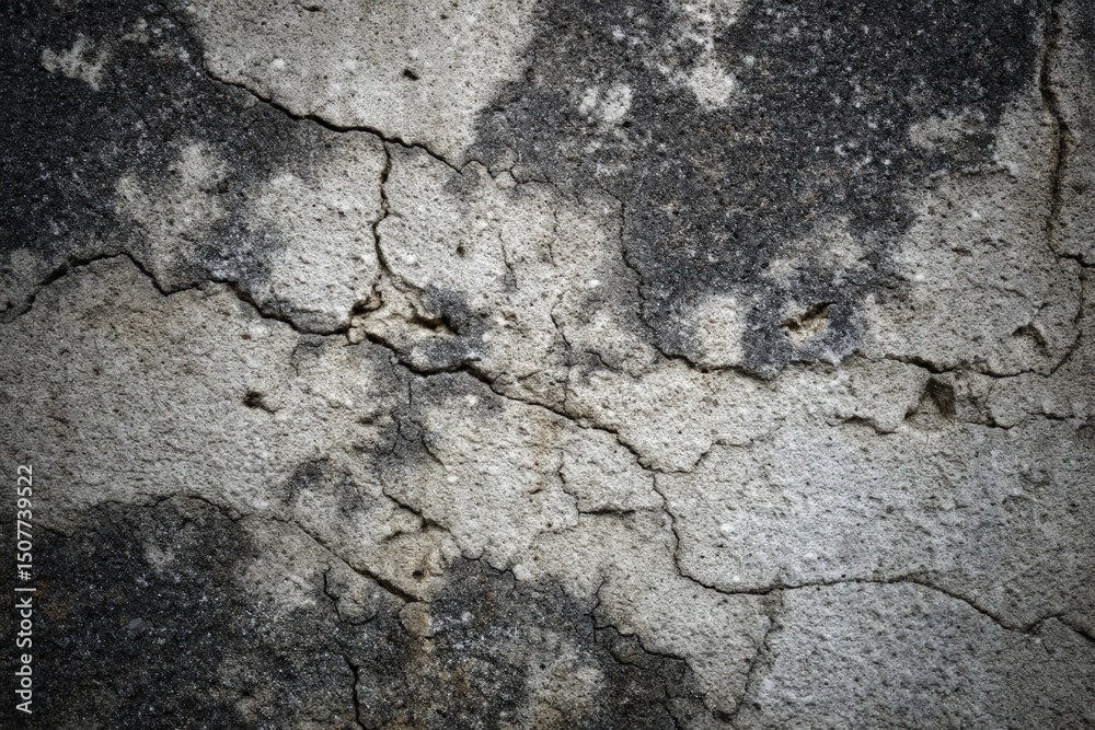 Obraz premium Aged Cracked Concrete Wall Texture
