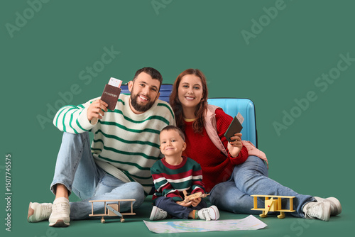 Happy parents with their li...