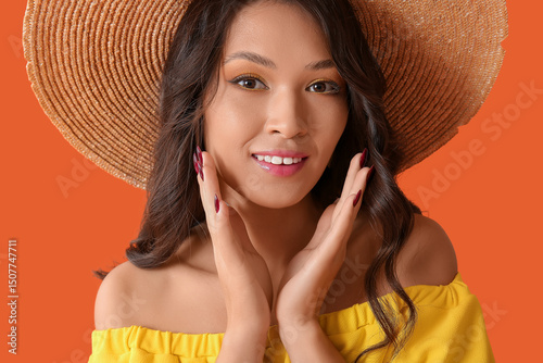 Beautiful young Asian woman...