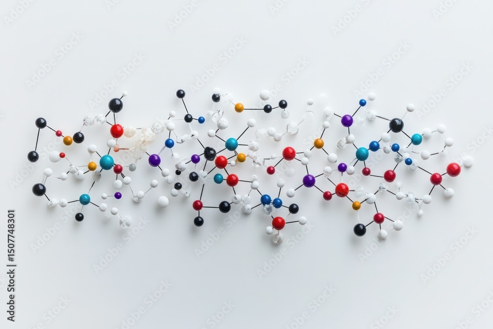 Colorful Molecular Model Featu Multiple Atomic Structures and Chemical Bonds for Science Education and Chemistry Learning Colorful Molecular Model Featu Multiple Atomic Structures and Chemical Bonds for Science Education and Chemistry Learning