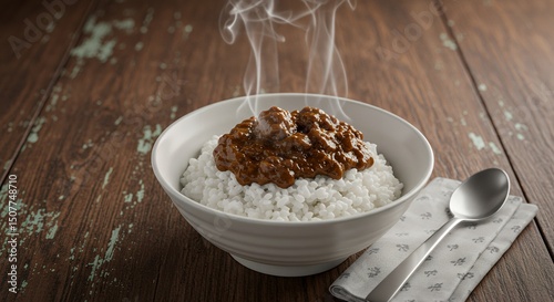 Wallpaper Mural Steaming Hot Curry Rice Bowl Torontodigital.ca