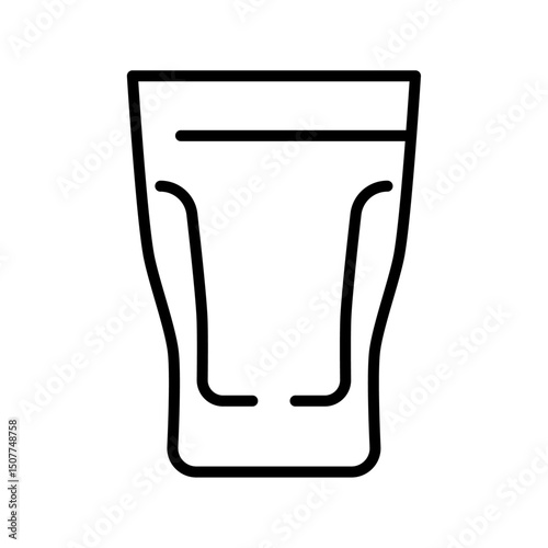 グラスのシンプルな線画アイコン