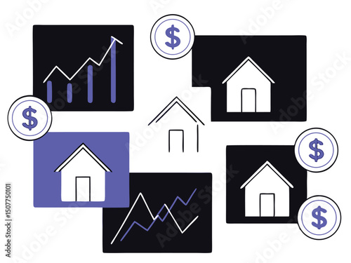 Real Estate Market Growth Graph Home Prices Up