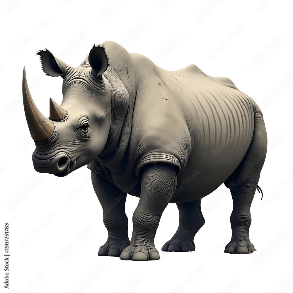 Fototapeta premium rhino isolated on white