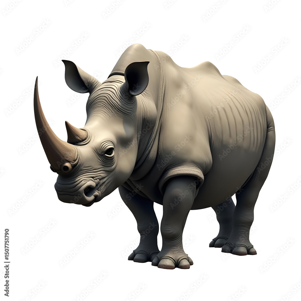 Obraz premium rhino isolated on white