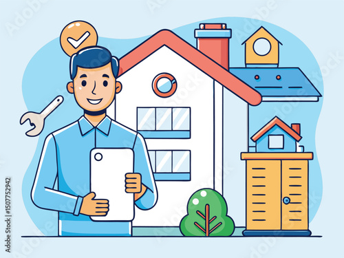 Happy House Owner Tablet Home Repair
