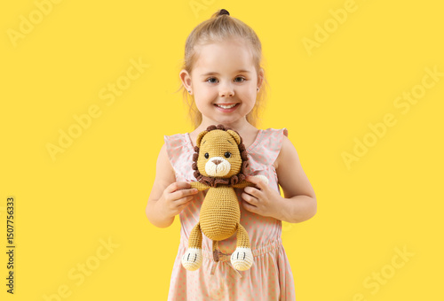 Cute little girl with toy l...