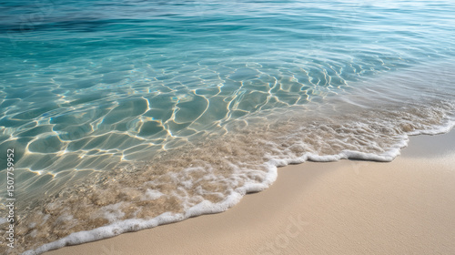 Wallpaper Mural Serene tropical beach with transparent water and coral patterns for relaxation and travel inspiration Torontodigital.ca