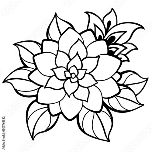 Bold Maximalist Floral Vector on White