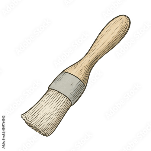 Basting Brush Vector – Kitchen Cooking Brush with Wooden Handle