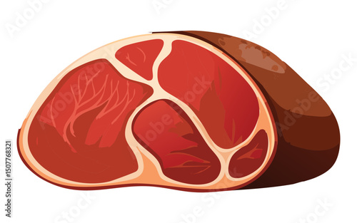 raw juicy meat ingredients - vector illustration