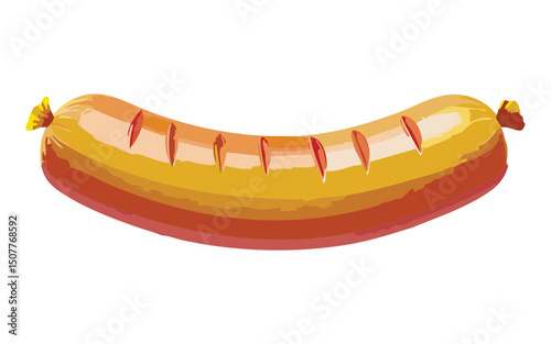 Sausage Food Ingredient - Vector Illustration