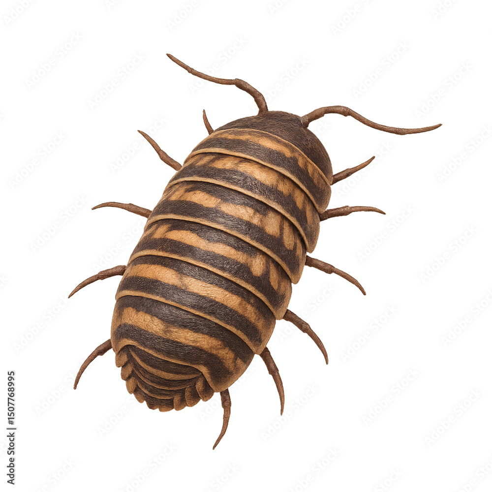 Striped Woodlouse Rendering Striped Woodlouse Rendering