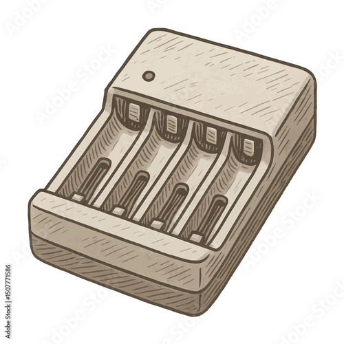 Battery Charger Vector – Rechargeable Cell Charging Dock