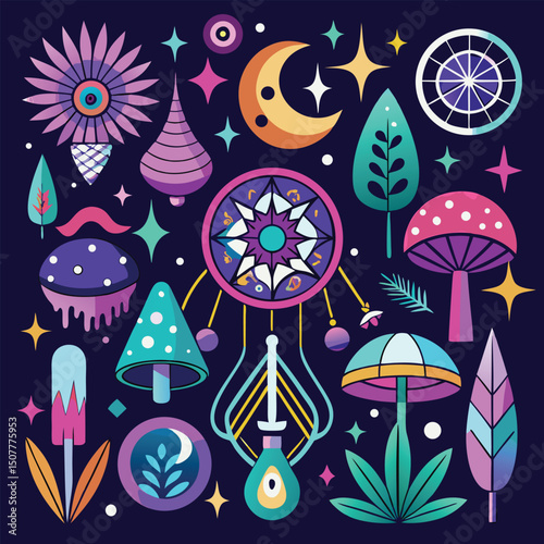 Dreamy Psychedelic Vector Collection