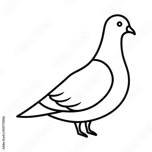 dove isolated vector art 