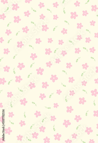 Spring floral pattern illustration background