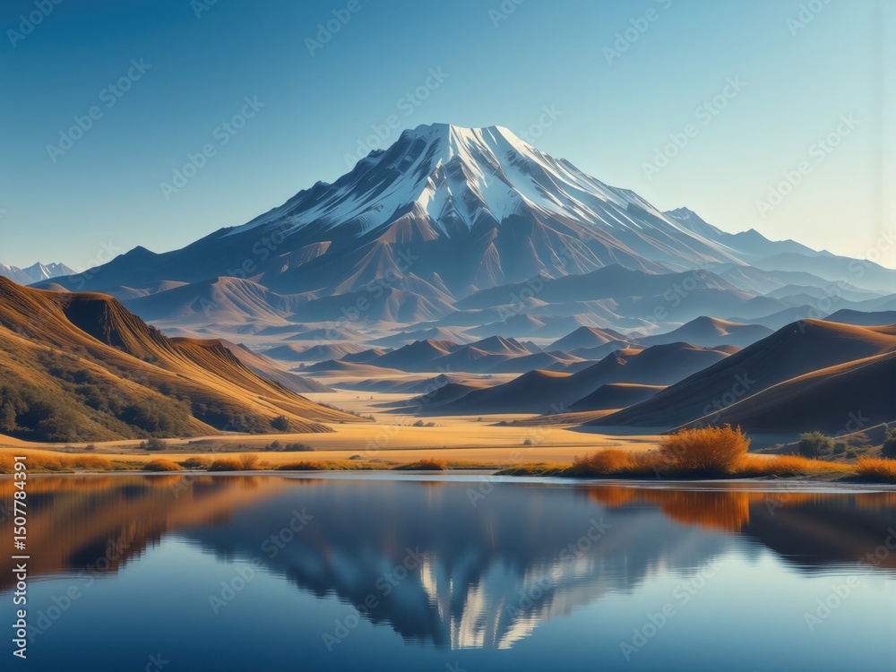 Fototapeta premium mount hood reflection