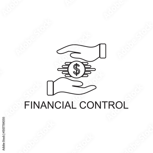 financial control icon , business icon