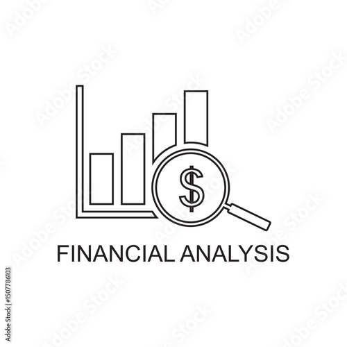 financial analysis icon , business icon