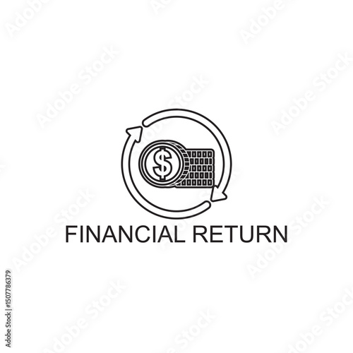 financial return icon , business icon